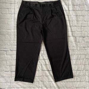 Axist men 42/30 pleated casual dressy chino pants 100% cotton black